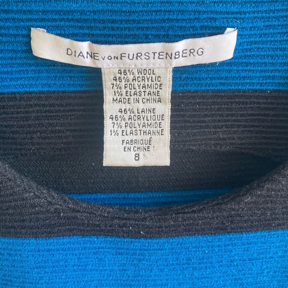 Blue and Black Striped Sheath Dress - Picture 6 of 6